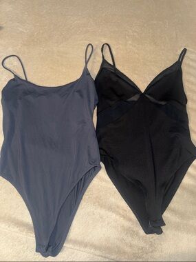 Zara Black and Gray Double Pack Bodysuits